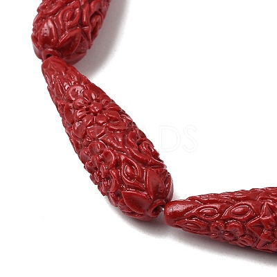 Synthetic Coral Carved Beads Strands CORA-C003-09A-02-1