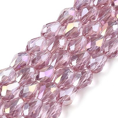 Transparent Electroplate Glass Beads Strands LS-EGLA-N013-T4mm-B02-1
