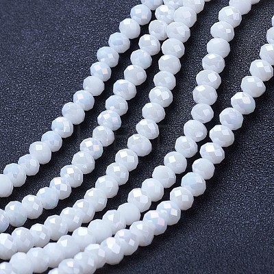 Electroplate Glass Beads Strands EGLA-A034-P3mm-B18-1