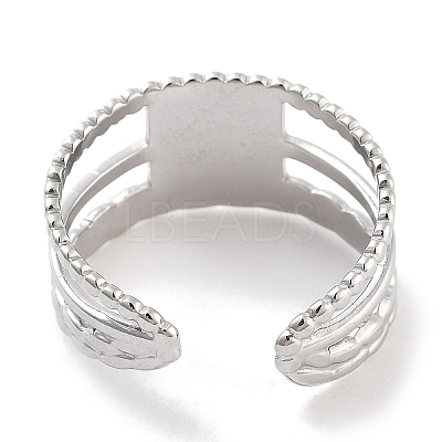 Non-Tarnish 304 Stainless Steel Open Cuff Rings RJEW-K273-10P-1