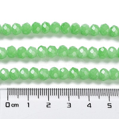 Baking Paint Imitation Jade Glass Bead Strands DGLA-A034-J6MM-A9-1