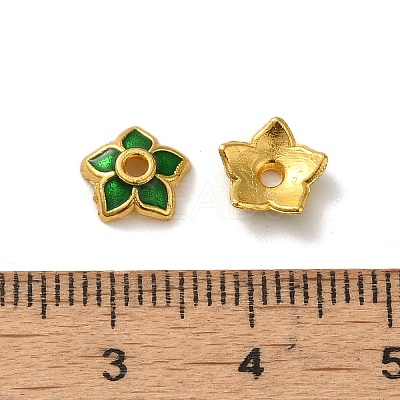 Alloy Enamel Beads Caps X-FIND-G074-02G-1