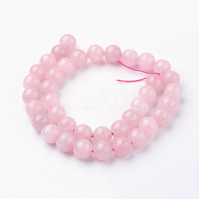 Natural Rose Quartz Bead Strands G-G735-59-10mm-1