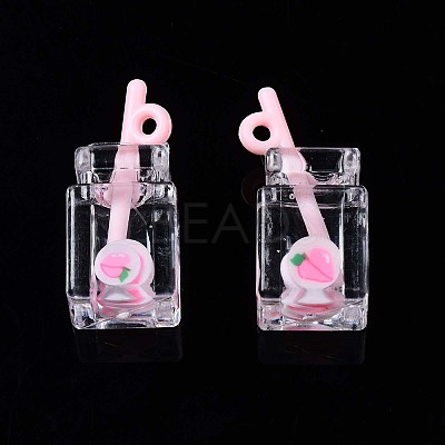 Imitation Drink Resin Pendants CRES-S359-32L-1