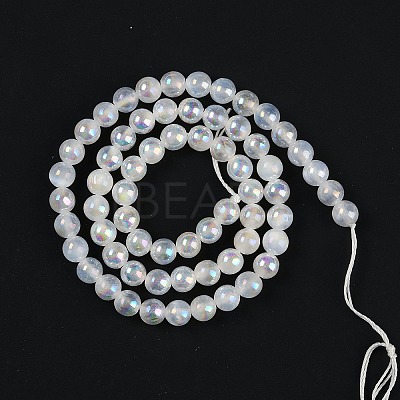 Plating Natural Selenite Beads Strands G-G120-A01-01-1
