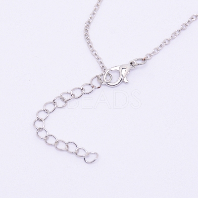 Alloy Rhinestone Pendants Necklaces NJEW-WH0007-02A-1