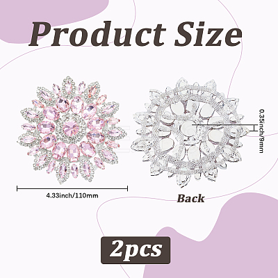 2Pcs Glass Hotfix Rhinestone DIY-GF0013-36A-1