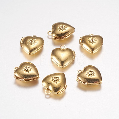 Brass Locket Pendants X-EC1173-G-1