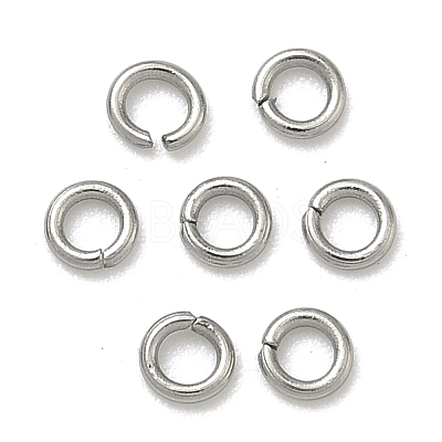 Tarnish Resistant 304 Stainless Steel Open Jump Rings X-STAS-Q186-02-3x0.6mm-1