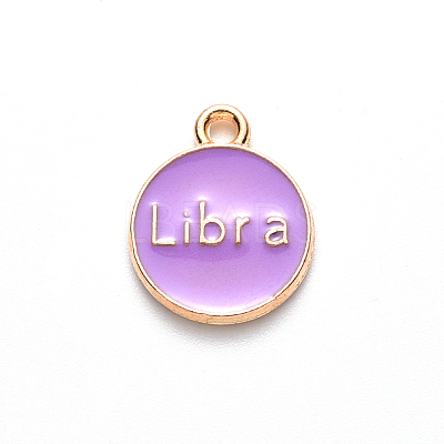 Alloy Enamel Pendants X-ENAM-S124-01B-01K-1