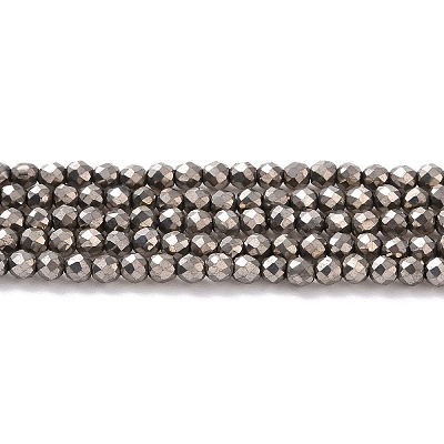 Electroplate Glass Beads Strands GLAA-H021-01A-FP12-1