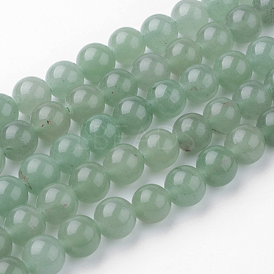 Natural Green Aventurine Bead Strands G-G735-63-10mm-1