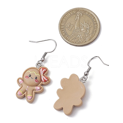 Resin Pendants & 304 Stainless Steel Dangle Earrings for Women EJEW-JE06234-02-1