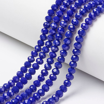 Opaque Solid Color Glass Beads Strands X1-EGLA-A034-P4mm-D07-1