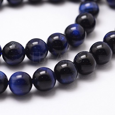 Natural Tiger Eye Bead Strands G-G735-23-12mm-02-1