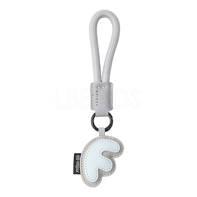 PU Leather Letter Pendant Decoration HJEW-YWC0002-001F-1