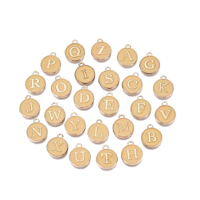 Initial Letter A~Z Alphabet Enamel Charms ENAM-Q437-06-1