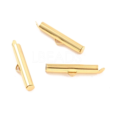 304 Stainless Steel Slide On End Clasp Tubes X-STAS-C044-08C-G-1