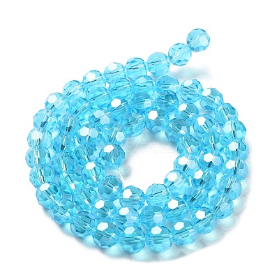 Electroplate Glass Bead Strands X-EGLA-R015-8mm-12-1