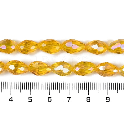 Transparent Electroplate Glass Beads Strands EGLA-N013-T6mm-B04-1