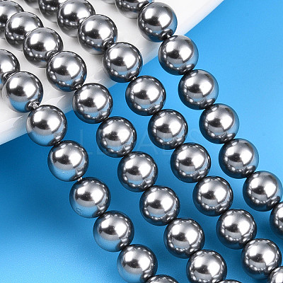 Baking Paint Pearlized Glass Pearl Bead Strands HY-N002-6mm-A01-1