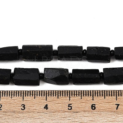 Natural Black Tourmaline Beads Strands G-F715-111-1