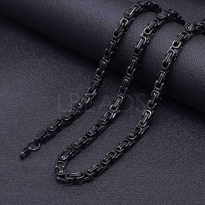 Stainless Steel Byzantine Chains Necklaces for Men FS-WG56795-29-1