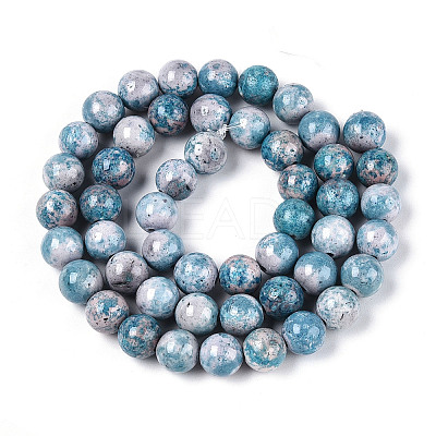 Dyed Synthetic Fossil Beads Strands G-T139-8mm-66G-1