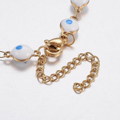 304 Stainless Steel Anklets AJEW-F033-02B-1
