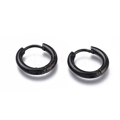304 Stainless Steel Huggie Hoop Earrings EJEW-O087-06F-1