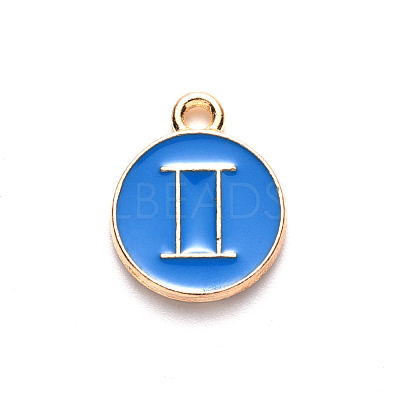Alloy Enamel Pendants X-ENAM-S124-01B-02I-1