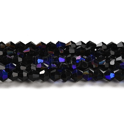 Opaque Solid Color Electroplate Glass Beads Strands EGLA-A039-P2mm-L17-1