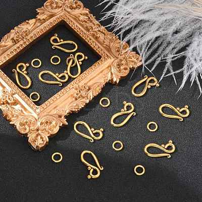 Tibetan Style Hook and Eye Clasps X-K08ZJ011-1
