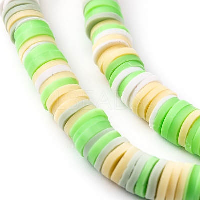 Handmade Polymer Clay Beads Strands CLAY-R089-6mm-T02B-12-1