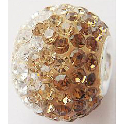 Austrian Crystal with 925 Sterling Silver Single Core European Beads CPDL-D001-6-1