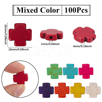 100Pcs Synthetic Turquoise Beads TURQ-SC0001-29A-1