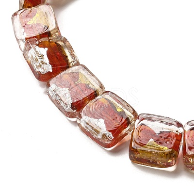 Handmade Gold Foil and Silver Foil Lampwork Beads FOIL-C001-01A-02-1