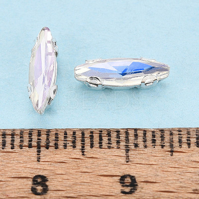 Sew on Rhinestone Montee Beads KK-T071-02E-1