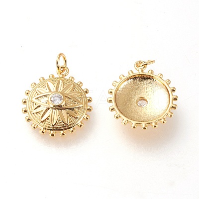 Brass Pendants X-ZIRC-L098-026G-1