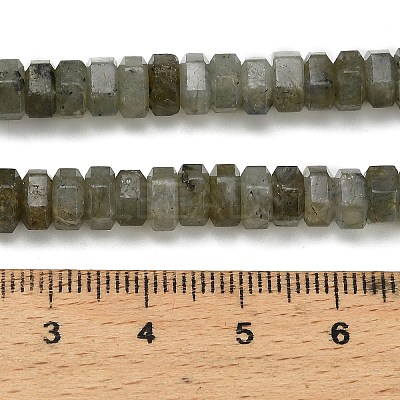 Natural Labradorite Beads Strands G-G317-A10-3x6mm-1