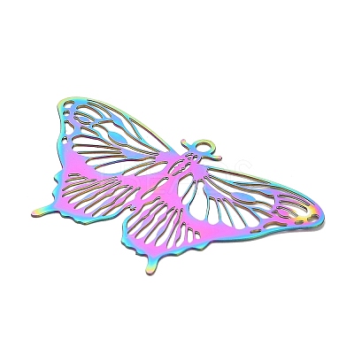 201 Stainless Steel Pendants STAS-B051-02RC-05-1
