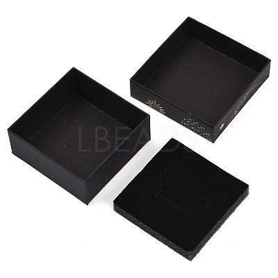 Gold Stamping Planet Cardboard Jewelry Packaging Boxes CON-T002-01C-1