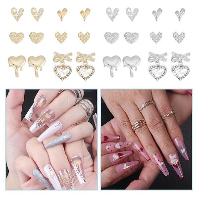 48Pcs 12 Style Alloy Cabochons MRMJ-AR0001-21-1