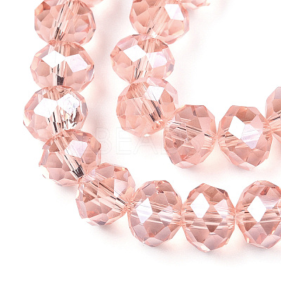 Electroplate Glass Beads Strands EGLA-A034-T6mm-A34-1