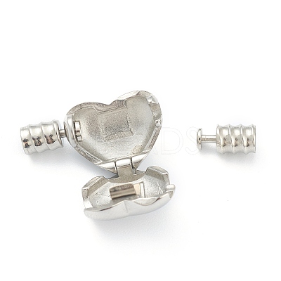 Non-Tarnish 304 Stainless Steel European European Clip Clasps X-STAS-O148-01P-1