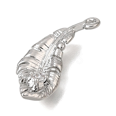 Brass Micro Pave Clear Cubic Zirconia Charms LS-KK-CBA15EE-06P-1