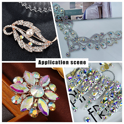 100Pcs Cubic Zirconia Pointed Back Cabochons ZIRC-BBC0002-39-1