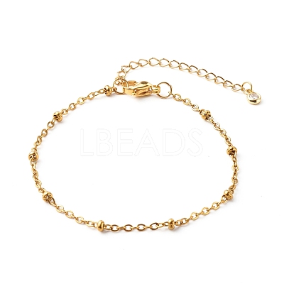 304 Stainless Steel Paperclip & Satellite Chains Bracelet Set BJEW-JB06523-1
