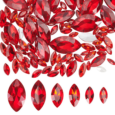 94Pcs 6 Style Glass Rhinestone Cabochons GLAA-FG0001-14B-1