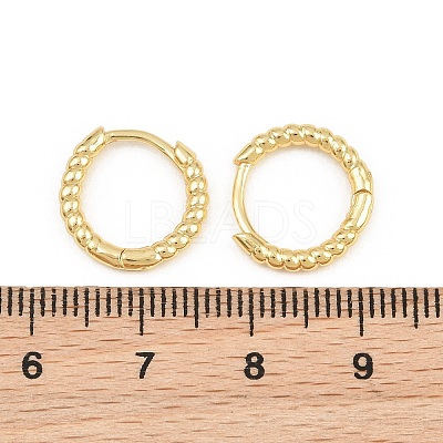 Brass Huggie Hoop Earrings KK-CBA8324-18C-G-1